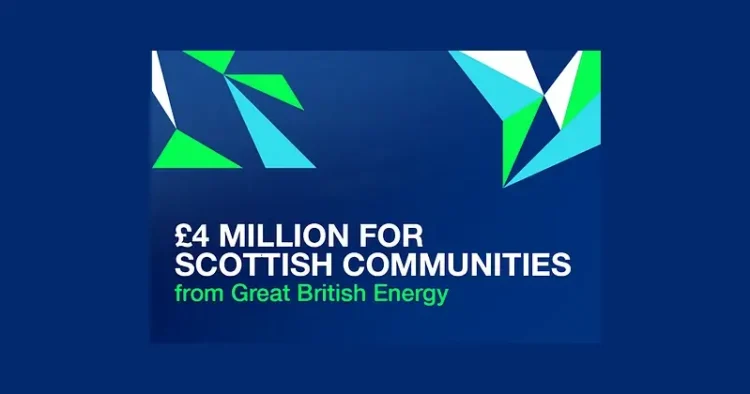 Scottish Communities boost. Artwork by Department for Energy Security and Net Zero.