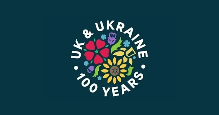 UK - Ukraine 100 years of trade. Artwork by the Department for Business and Trade.