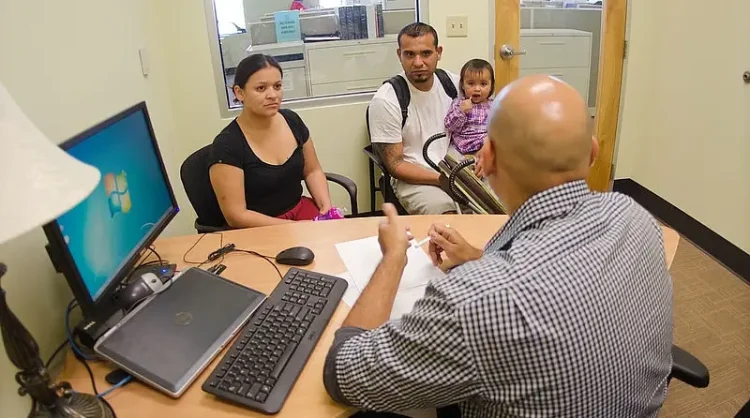 Young couple seeking help and guidance. Photo by USDAgov.