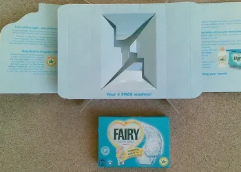 Fairy baby soap powder packaging. Photo by Osde8info.