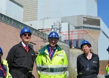 Hinkley Point B’s advanced gas cooled reactors stopped generating power after 46 years in August 2022. Photo by the Environment Agency.
