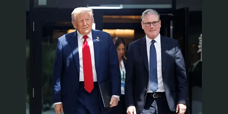 Keir Starmer and Donald Trump. Photo by the Prime Minister's Office.