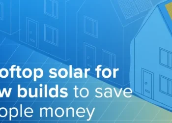 New homeowners stand to benefit from rooftop solar and cheaper bills. Artwork by the Dept. for Energy.