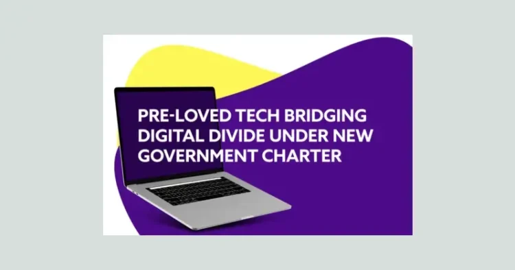 Pre-loved tech bridging digital divide under new government charter. Artwork by the DSIT.