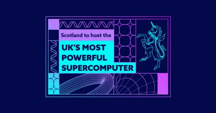 Scotland to host the UK’s most powerful supercomputer. Artwork by the DSIT.