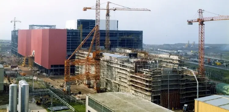 The construction of SIXEP. Photo by Sellafield.