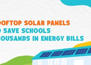 UK Schools start getting solar panels. Artwork by Department for Energy Security and Net Zero.