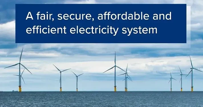 A fairer, cheaper, more secure, and more efficient energy system. Artwork by the Department for Energy, Security and Net Zero.