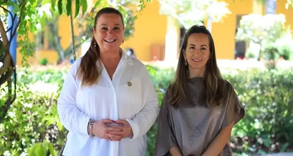 Ambassador Juliana Correa and Minister Anabella Giracca meeting to discuss Educational ties. Photo by The British Embassy Guatemala City.