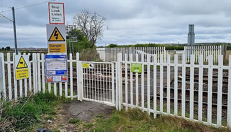 Blue House Lane footpath crossing accident. Nr. East Boldon. Photo by the Rail Accident Investigation Branch.
