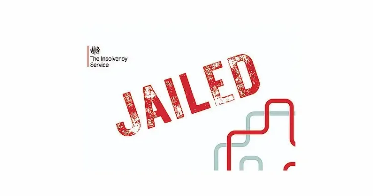 Director jailed. Artwork by The Insolvency Service.