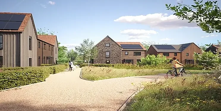 Homes England supports Greencore Homes to build new affordable sustainable homes in Oxfordshire. Photo by Homes England.