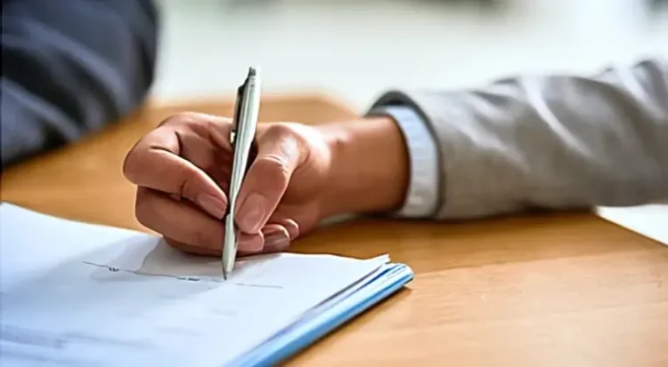 Non-disclosure agreement being signed. Photo by the Ministry of Housing.