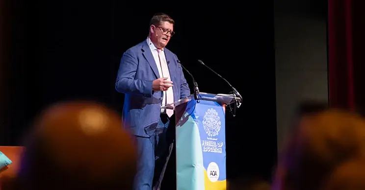 Sir Martyn Oliver speaking at the Festival of Education 2025. Photo by Ofsted.