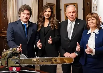 U.S. Homeland Secretary Kristi Noem Meets with Argentine President Javier Milei, Foreign Minister Gerardo Werthein, and Minister of National Security Patricia Bullrich. Photo by Homeland Security.