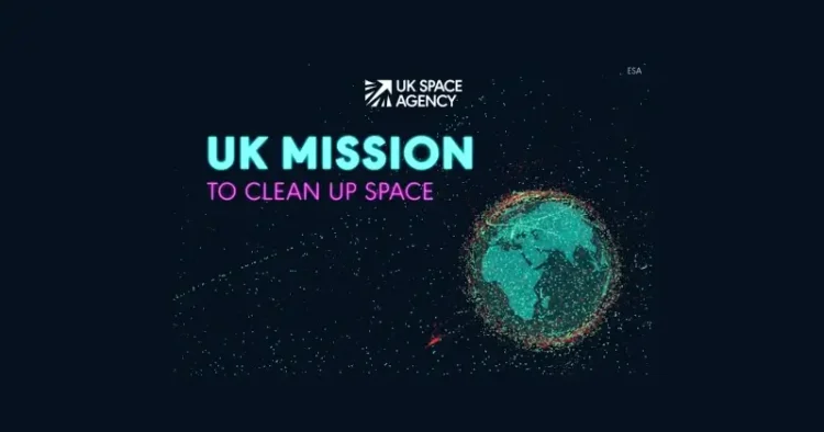 UK mission to clean up space. Artwork by the UK Space Agency.