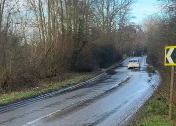 Upgrades to Stockbridge Road in Timsbury will help prevent it flooding. Photo by the Environment Agency.