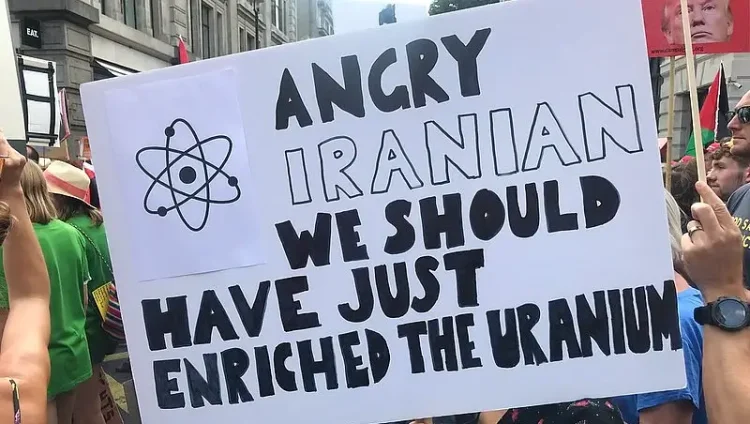 Angry Iranian. Photo by Steve Bowbrick.