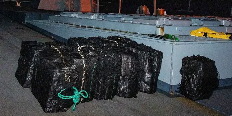 Contraband seized by the Coast Guard Law Enforcement Detachment 105 in the Eastern Pacific, Aug. 11, 2025. Photo by NPO Dodard.