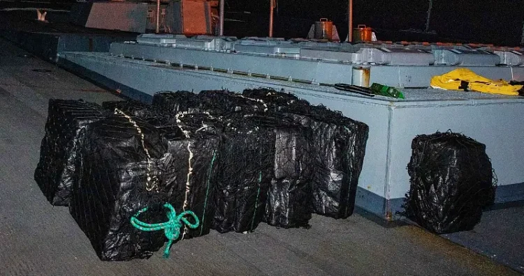 Contraband seized by the Coast Guard Law Enforcement Detachment 105 in the Eastern Pacific, Aug. 11, 2025. Photo by NPO Dodard.