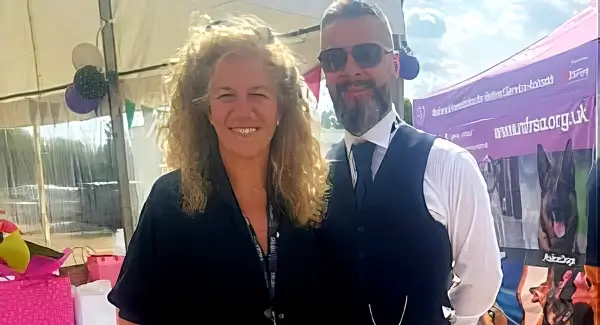 Countess Bathurst and PC Ian Disbury. Photo by the CNC.