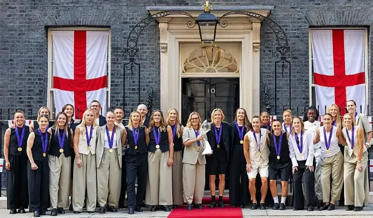 Downing Street reception 28 July 2025 England women's football team. Photo by Alecsandra Dragoi.