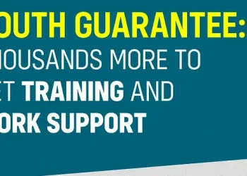 Government extends £45 million training and work scheme. Artwork by the Dept. for Work and Pensions.