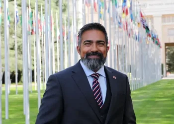 Kumar Iyer CMG at the WTO Geneva. Photo by the Foreign Office.