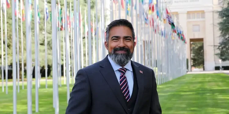 Kumar Iyer CMG at the WTO Geneva. Photo by the Foreign Office.