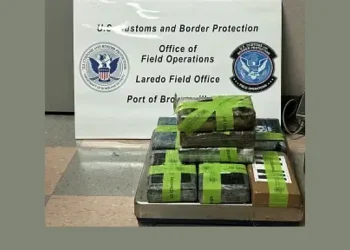 Packages containing 22.3 pounds of cocaine seized by CBP officers at Brownsville Port of Entry. Photo by CBP.
