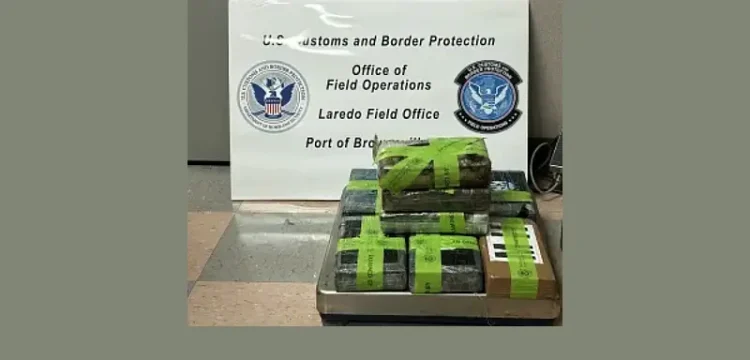 Packages containing 22.3 pounds of cocaine seized by CBP officers at Brownsville Port of Entry. Photo by CBP.