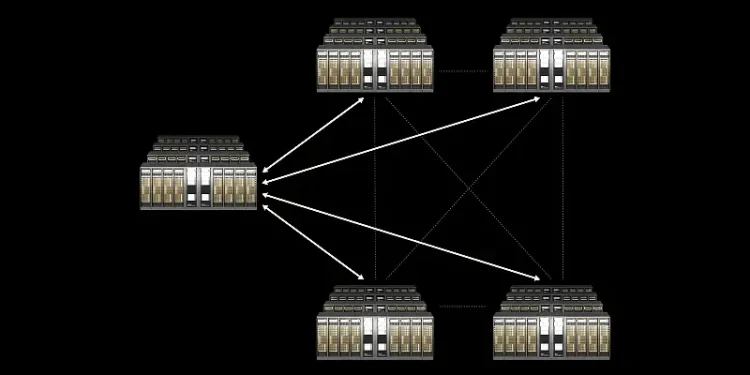 Spectrum-XGS Ethernet. Diagram by NVIDIA.