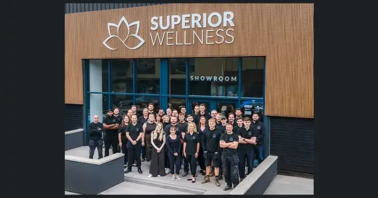 Superior Wellness hot tubs and swim spas financed. Photo by UK Export Finance.
