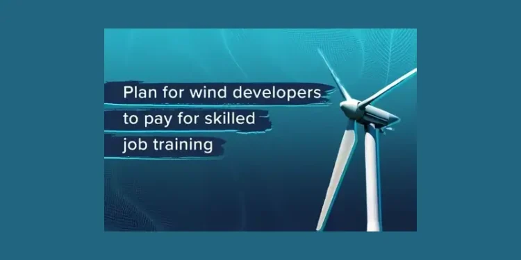 Wind developers training. Photo by Department for Energy Security and Net Zero.