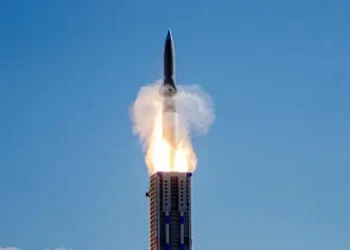 Launch test of the Hyper Velocity Gliding Projectile. Photo by 防衛省 the Ministry of Defense.