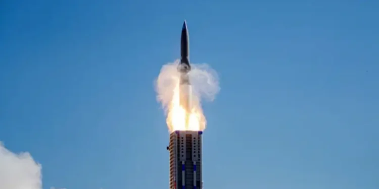 Launch test of the Hyper Velocity Gliding Projectile. Photo by 防衛省 the Ministry of Defense.