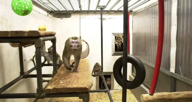 Macaque Monkeys in Research for Animal Testing. Photo by Understanding Animal Research.