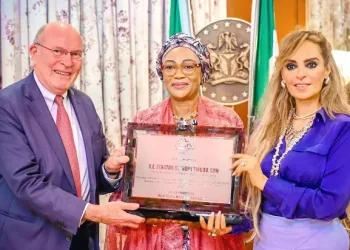 Merck Foundation Chief Executive Officer appoints the Nigeria First Lady. Photo by the Merck Foundation.
