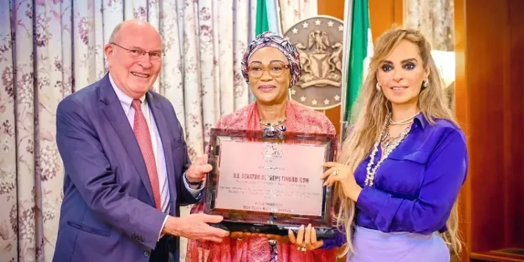 Merck Foundation Chief Executive Officer appoints the Nigeria First Lady. Photo by the Merck Foundation.