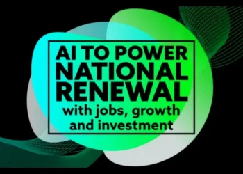 AI to power national renewal with jobs, growth and investment. Artwork by the DSIT.