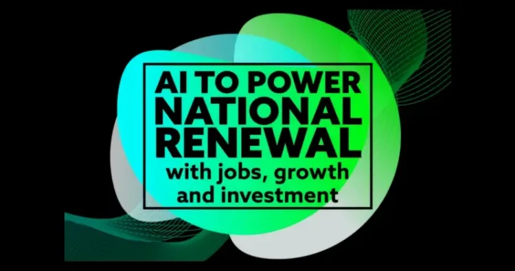 AI to power national renewal with jobs, growth and investment. Artwork by the DSIT.