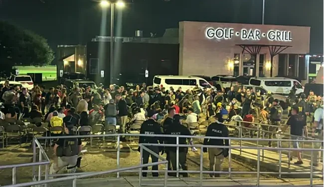 Arrest of More than 150 Illegal Aliens at Tren de Aragua Nightclub in San Antonio. Photo by The US Department of Homeland Security.