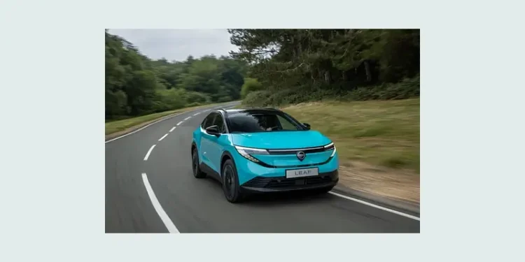EV Nissan LEAF qualifies for £3750 discount. Photo by the DOT.