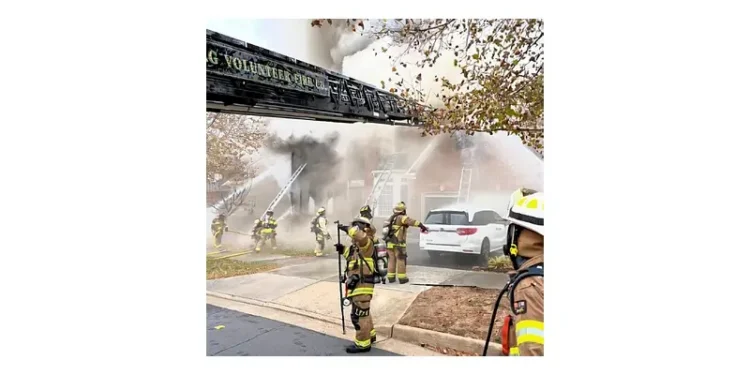 Fire in the 19000 block of Kipheart Drive. Photo by LCFR-FMO.