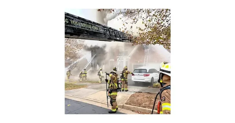 Fire in the 19000 block of Kipheart Drive. Photo by LCFR-FMO.