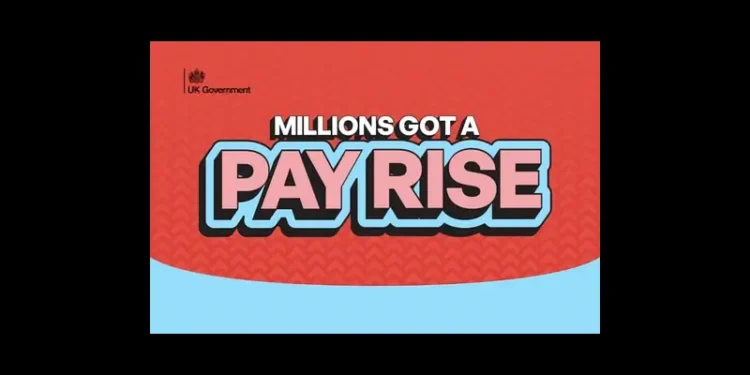 Millions Got a Pay Rise. Artwork by the Department for Business and Trade.