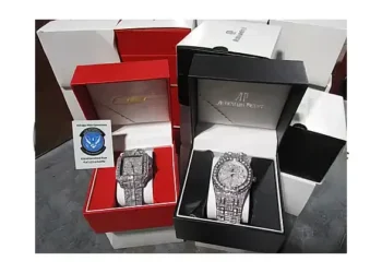 Cartier Moncler and Rolex seized. Photo by CBP.