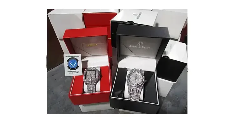 Cartier Moncler and Rolex seized. Photo by CBP.