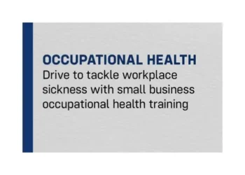Small business occupational health training announced. Graphics by the DWP.