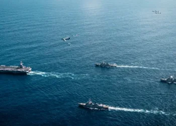 The Navy's Gerald R. Ford Carrier Strike Group operates in support of the U.S. Southern Command mission Operation Southern Spear, Nov. 13, 2025. Photo by NPO Payne.
